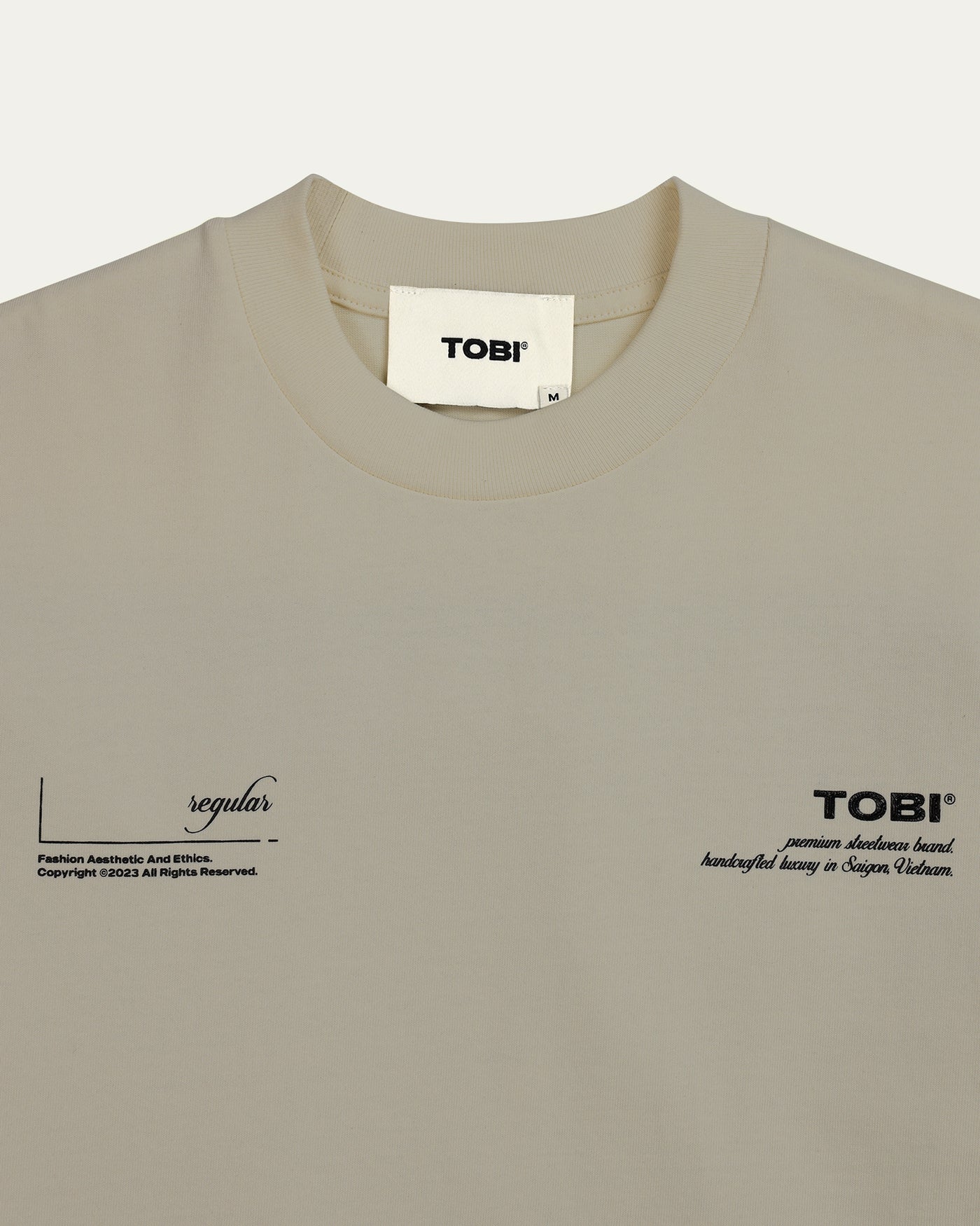 TOBI 280gsm Regular 2.0 Boxy T-shirt - Cream