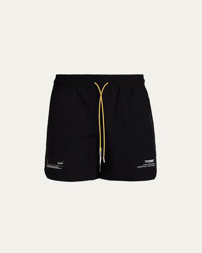 Nylon Basic Shorts - Black - TOBI
