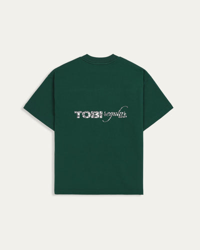TOBI 280gsm Regular 2.0 Boxy T-shirt - Green - TOBI