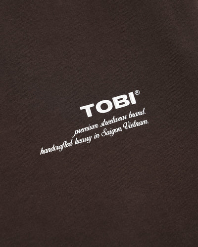 TOBI 280gsm Regular 2.0 Boxy T-shirt - Mocha - TOBI