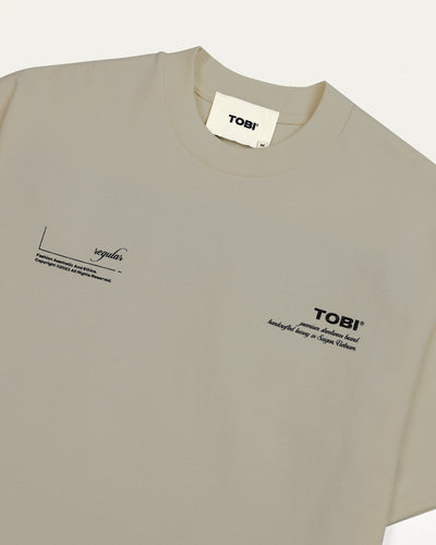 TOBI 280gsm Regular 2.0 Boxy T-shirt - Off White - TOBI