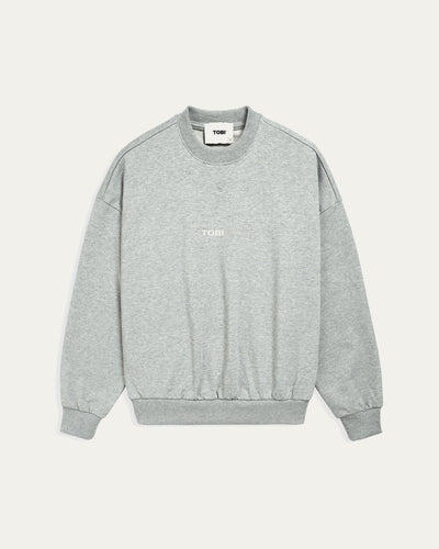 TOBI Regular Boxy Sweater - Grey - TOBI