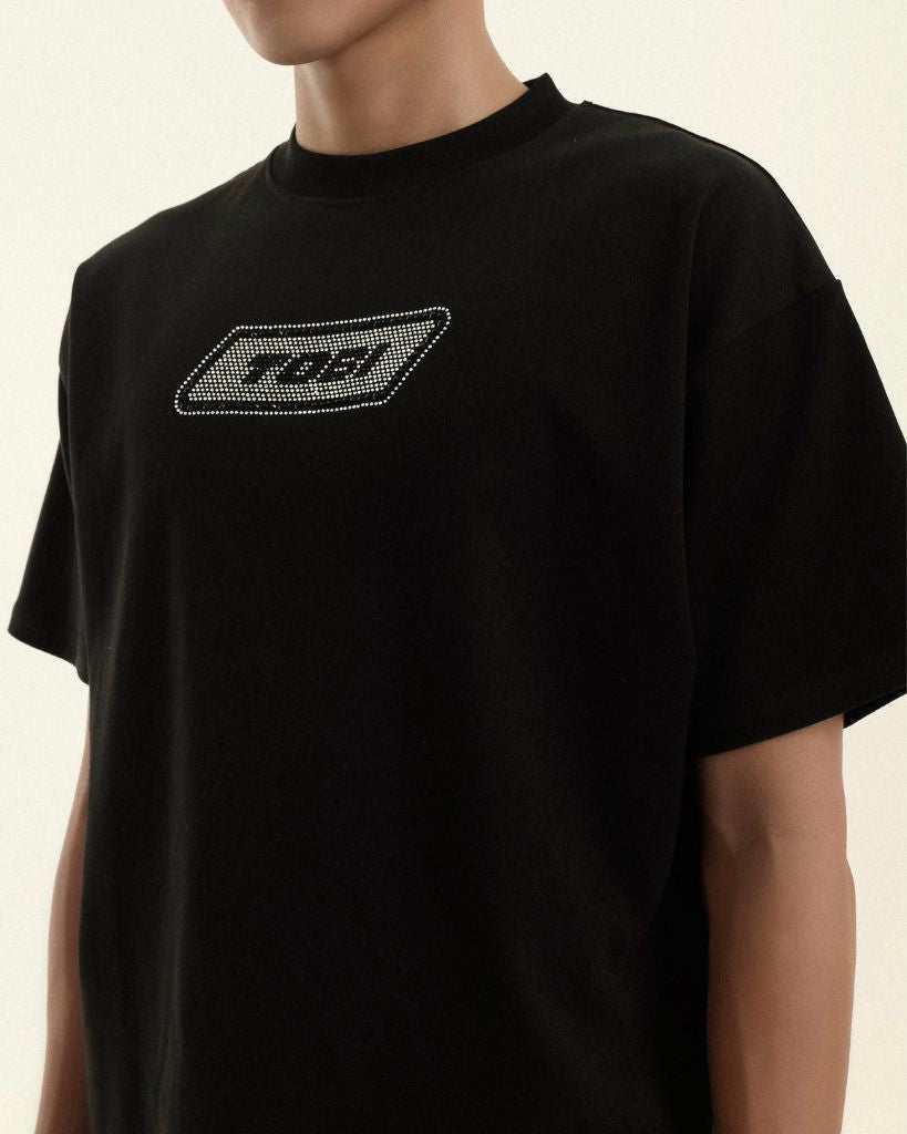 TOBI®Box Logo Bling T-shirt - Black - TOBI