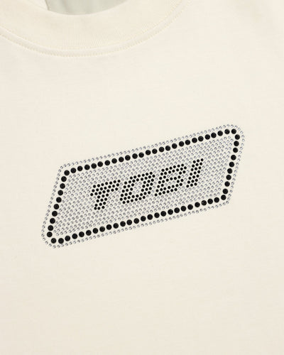 TOBI®Box Logo Bling T-shirt - Off White - TOBI