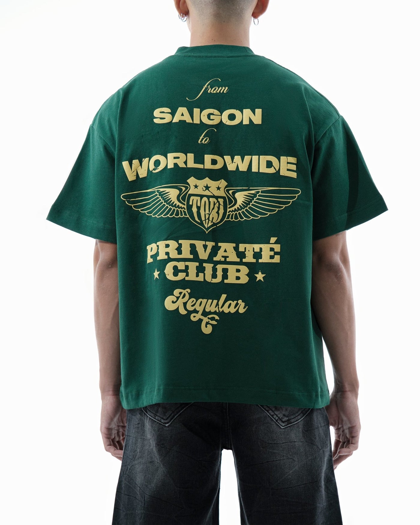 Worldwide Boxy T-shirt - Green - TOBI